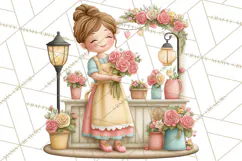 Valentine Flower Market Clipart PNG Romantic Bouquets Product Image 5