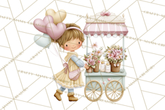 Valentine Flower Market Clipart PNG Romantic Bouquets Product Image 2
