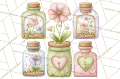 Valentine Flower Market Clipart PNG Romantic Bouquets Product Image 3