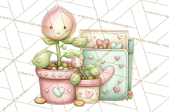 Valentine Flower Market Clipart PNG Romantic Bouquets Product Image 5