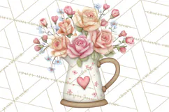 Valentine Flower Market Clipart PNG Romantic Bouquets Product Image 4