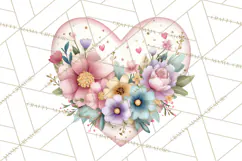 Valentine Flower Market Clipart PNG Romantic Bouquets Product Image 2