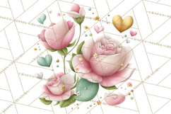 Valentine Flower Market Clipart PNG Romantic Bouquets Product Image 3