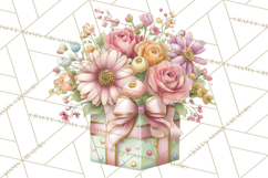 Valentine Flower Market Clipart PNG Romantic Bouquets Product Image 5