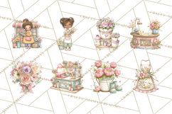 Valentine Flower Market Clipart PNG Romantic Bouquets Product Image 2