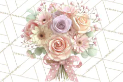 Valentine Flower Market Clipart PNG Romantic Bouquets Product Image 2