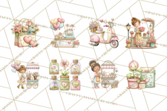 Valentine Flower Market Clipart PNG Romantic Bouquets Product Image 7