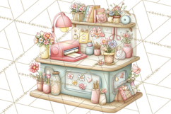 Valentine Flower Market Clipart PNG Romantic Bouquets Product Image 3