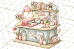 Valentine Flower Market Clipart PNG Romantic Bouquets Product Image 3