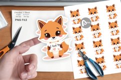 Valentine Fox Cartoon Sticker Product Image 1