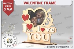 Valentine&#039;s Photo Frame Laser Cut. Valentine&#039;s Gift SVG Product Image 1