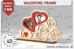 Valentine&#039;s Photo Frame Laser Cut. Valentine&#039;s Gift SVG Product Image 1