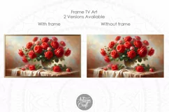 Rose Frame TV art, Valentine Frame TV art, red roses Product Image 3