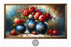 Red rose flower Frame TV art