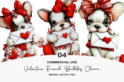 Valentine French Bulldog Charm Png Product Image 1