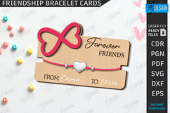 Valentine Friendship Bracelet Cards Laser Cut Bundle | CNC Product Image 3