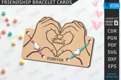 Valentine Friendship Bracelet Cards Laser Cut Bundle | CNC Product Image 5