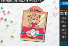 Valentine Friendship Bracelet Cards Laser Cut Bundle | CNC Product Image 8