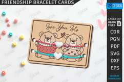 Valentine Friendship Bracelet Cards Laser Cut Bundle | CNC Product Image 10