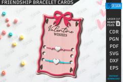 Valentine Friendship Bracelet Cards Laser Cut Bundle | CNC Product Image 11