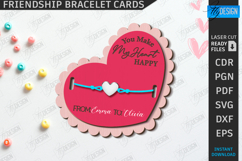 Valentine Friendship Bracelet Cards Laser Cut Bundle | CNC Product Image 12