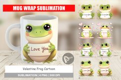 Mug Wrap Design Valentine Frog Cartoon Product Image 1