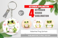 Keychain Valentine Frog Cartoon Product Image 1