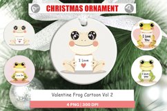 Christmas Ornaments Valentine Frog Cartoon Product Image 1