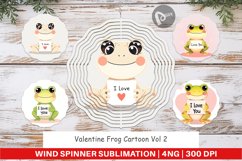Wind Spinner Valentine Frog Cartoon Product Image 1