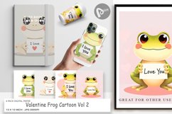 Digital Paper Valentine Frog Cartoon Product Image 1