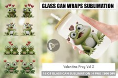Glass Can Wraps Valentine Frog Product Image 1