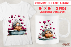 Single Valentine clipart Anti valentine Cute lady bath time Product Image 1