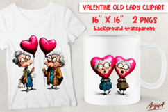 Funny Valentine elderly ladies Best friends Adult humor PNG Product Image 1
