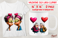 Funny Valentine elderly ladies Best friends Adult humor PNG Product Image 1