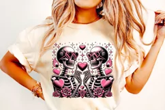 Skeleton Valentine PNG, Valentine's Day Funny Skeleton PNG Product Image 2