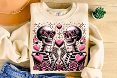 Skeleton Valentine PNG, Valentine's Day Funny Skeleton PNG Product Image 1
