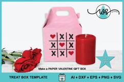 Valentine Gift Box SVG | Valentine Treat Box Cut File Product Image 1