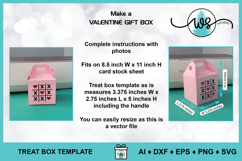 Valentine Gift Box SVG | Valentine Treat Box Cut File Product Image 4