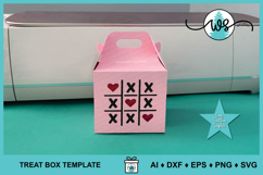 Valentine Gift Box SVG | Valentine Treat Box Cut File Product Image 5