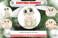 Christmas Ornaments Valentine Gecko Cartoon Product Image 1