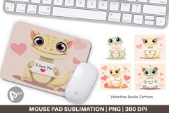 Mouse Pad Valentine Gecko Cartoon Product Image 1