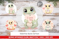 Wind Spinner Valentine Gecko Cartoon Product Image 1