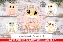 Wind Spinner Valentine Gecko Cartoon Product Image 1