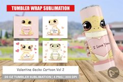 Tumbler Wrap Valentine Gecko Cartoon Product Image 1