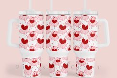 valentine ghost 40oz quencher tumbler sublimation full wrap high resolution transparant background