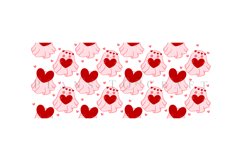 valentine ghost libbey beer can glass full wrap svg presized template for 16oz and 20oz glass for Cricut Silhouette and sublimation