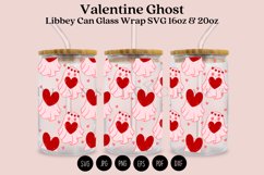 valentine ghost libbey beer can glass full wrap svg presized template for 16oz and 20oz glass for Cricut Silhouette and sublimation