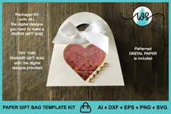 3D Valentine Gift Bag, Paper Gift Bag, Valentine Purse SVG Product Image 8