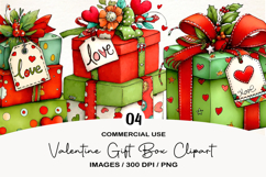 Valentine Gift Box Clipart Product Image 1
