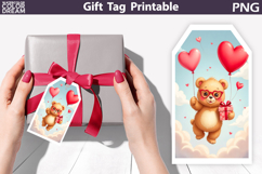 Valentine Animals Gift Tag Bundle | Junk Journal Card Product Image 9
